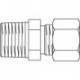 Ofix-Oil złączka z pierścieniem twardym ze stali , złaczka prosta, R 3/8 x 8 mm